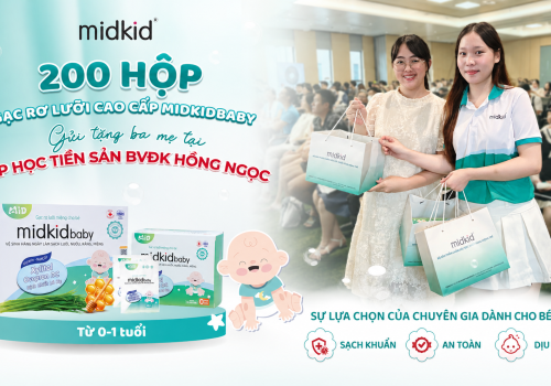 MIDKID TRỞ LẠI LỚP HỌC TIỀN SẢN BỆNH VIỆN ĐA KHOA HỒNG NGỌC VỚI 200 PHẦN QUÀ DÀNH CHO BA MẸ