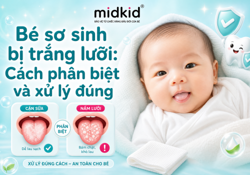 Bé sơ sinh bị trắng lưỡi: Cách phân biệt và xử lý đúng