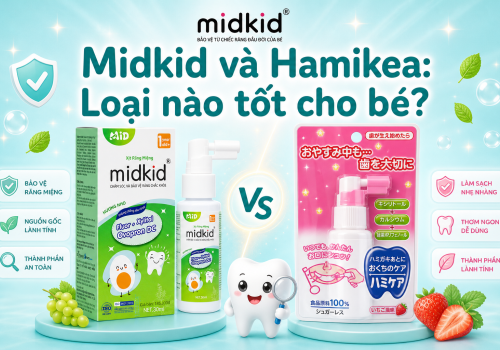 So sánh Midkid và Hamikea: Loại xịt răng miệng nào tốt cho bé