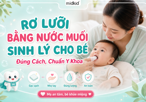 Rơ lưỡi nước muối sinh lý: 5 Lầm tưởng mẹ tưởng đúng