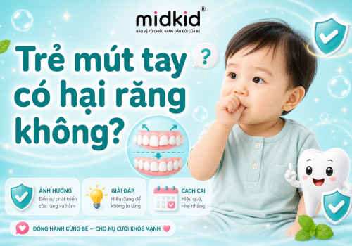 Trẻ mút tay có hại răng không? Giải đáp và cách cai cho bé