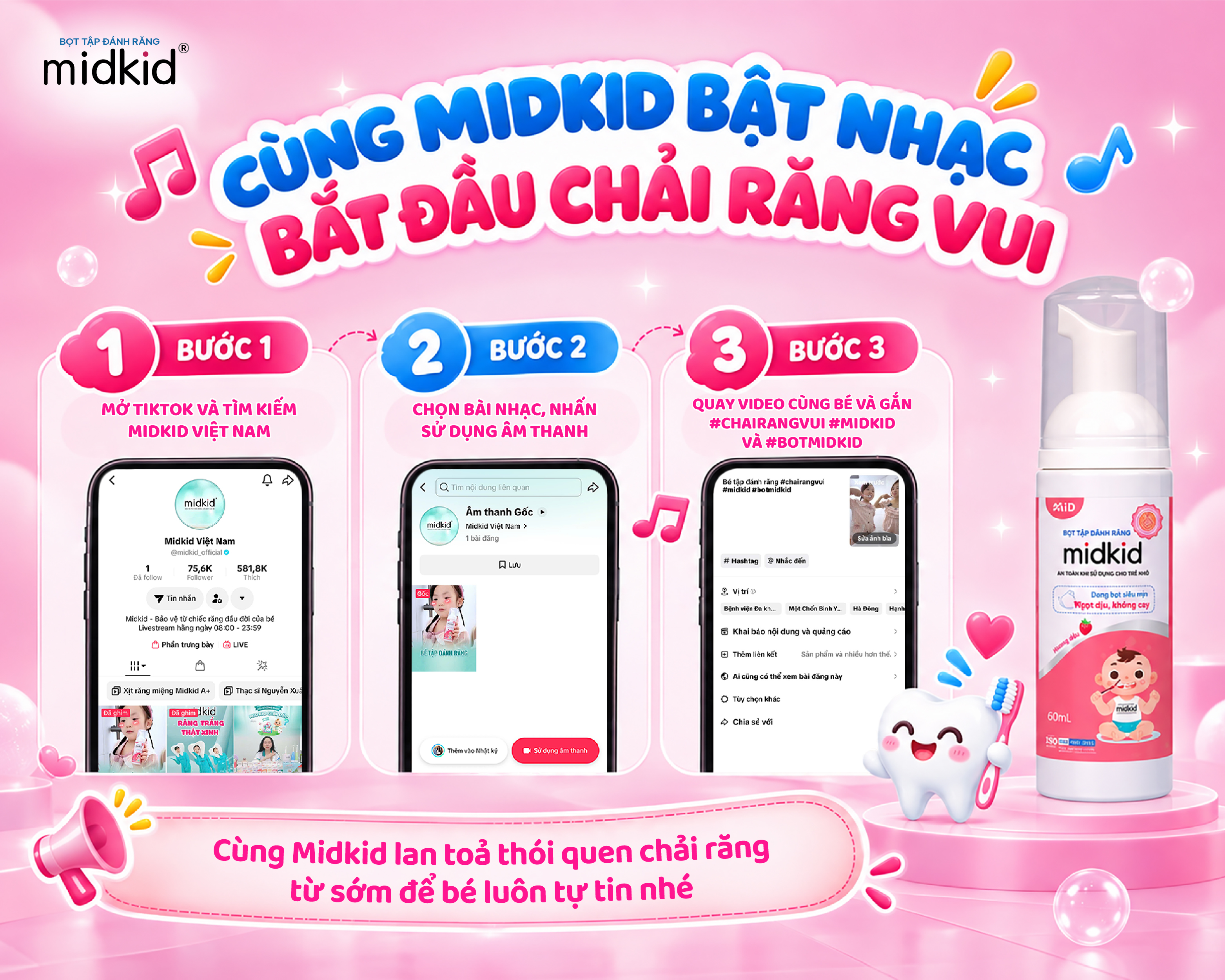 Hướng dẫn sử dụng nhạc Chải răng vui