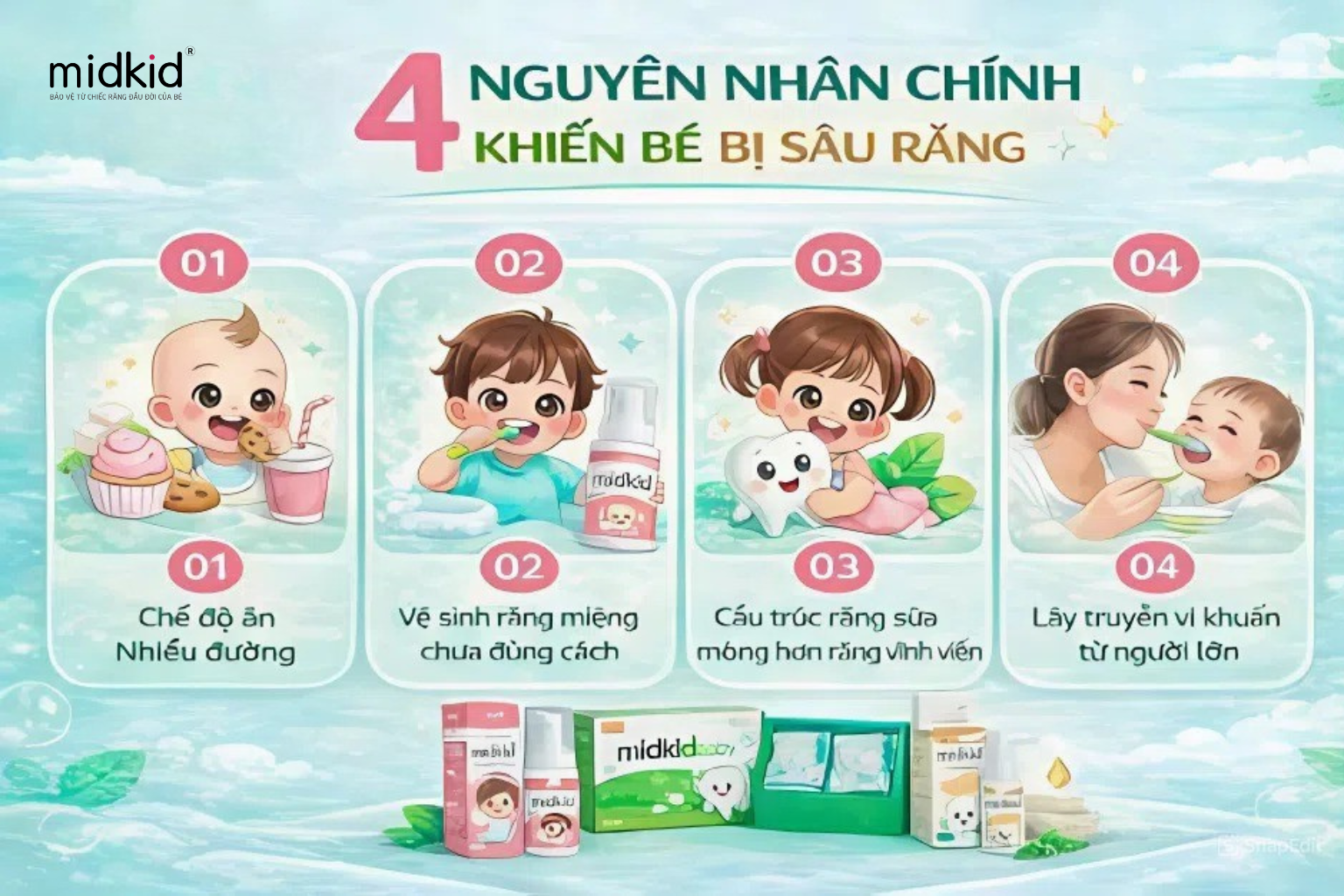 Nguyên nhân trẻ bị sâu răng